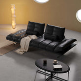 Double sided leather upholstered sofa designed for living room comfort and style